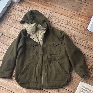 Filson Olive Hooded Field Coat Men’s Smal